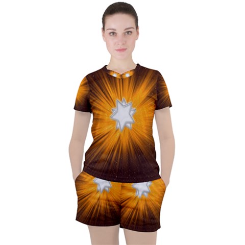 Star Universe Space Galaxy Cosmos Women s Tee And Shorts Set by Sapixe