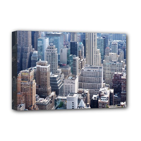 Manhattan New York City Deluxe Canvas 18  X 12  (stretched) by Sapixe