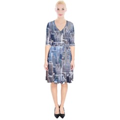 Manhattan New York City Wrap Up Cocktail Dress