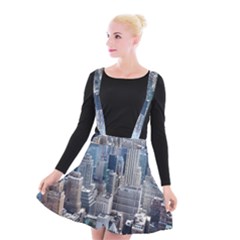 Manhattan New York City Suspender Skater Skirt by Sapixe