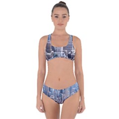 Manhattan New York City Criss Cross Bikini Set by Sapixe