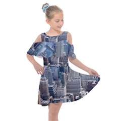 Manhattan New York City Kids  Shoulder Cutout Chiffon Dress