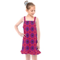 Retro Abstract Boho Unique Kids  Overall Dress