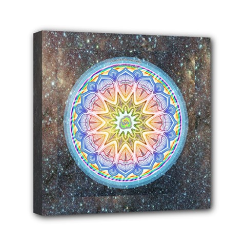 Mandala Cosmos Spirit Mini Canvas 6  X 6  (stretched) by Sapixe