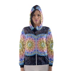 Mandala Cosmos Spirit Hooded Windbreaker (women) by Sapixe