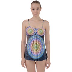 Mandala Cosmos Spirit Babydoll Tankini Set by Sapixe