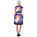 colors of the planets Long Sleeve Velvet Front Wrap Dress View2