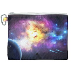 Colors Of The Planets Canvas Cosmetic Bag (xxl)