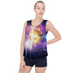 Colors Of The Planets Bubble Hem Chiffon Tank Top