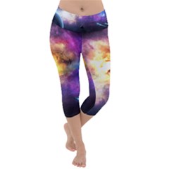 Colors Of The Planets Lightweight Velour Capri Yoga Leggings