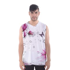 Butterflies And Flowers Men s Basketball Tank Top by burpdesignsA