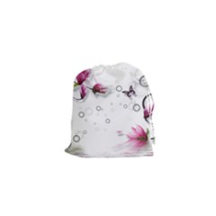 Butterflies And Flowers Drawstring Pouch (xs) by burpdesignsA