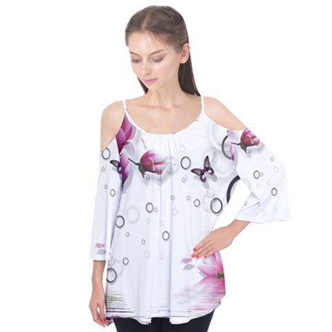 Butterflies And Flowers Flutter Tees by burpdesignsA