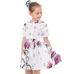 Butterflies And Flowers Kids  Sailor Dress