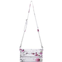 Butterflies And Flowers Mini Crossbody Handbag