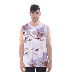 Fishes And Flowers Men s Basketball Tank Top by burpdesignsA