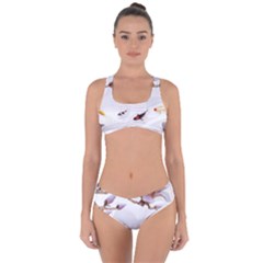 Fishes And Flowers Criss Cross Bikini Set