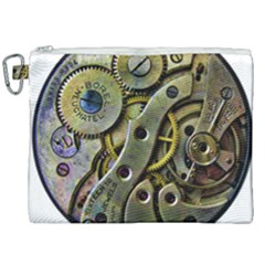  Clock Steampunk Gear  Canvas Cosmetic Bag (xxl)