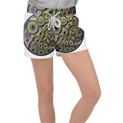  Clock Steampunk Gear  Women s Velour Lounge Shorts by burpdesignsA