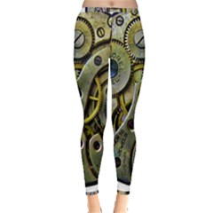  Clock Steampunk Gear  Inside Out Leggings by burpdesignsA