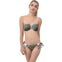  Clock Steampunk Gear  Twist Bandeau Bikini Set by burpdesignsA