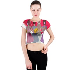 Girl Power Crew Neck Crop Top by burpdesignsA