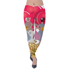 Girl Power Velvet Leggings by burpdesignsA