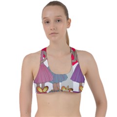 Girl Power Criss Cross Racerback Sports Bra by burpdesignsA