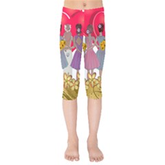 Girl Power Kids  Capri Leggings  by burpdesignsA