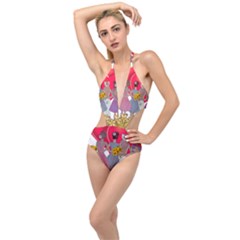 Girl Power Plunging Cut Out Swimsuit by burpdesignsA