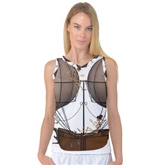 Steampunk Flyer Women s Basketball Tank Top by burpdesignsA