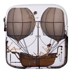 Steampunk Flyer Mini Square Pouch