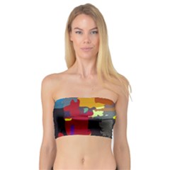 Abstract Vibrant Colour Bandeau Top by Sapixe