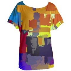 Abstract Vibrant Colour Women s Oversized Tee by Sapixe