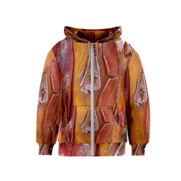 Bark Tree Texture Wood Trunk Kids  Zipper Hoodie