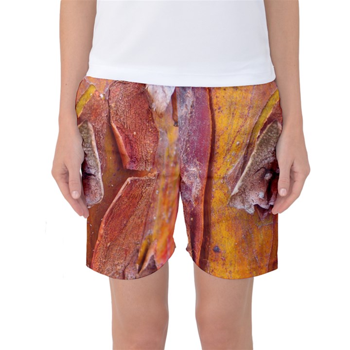 Bark Tree Texture Wood Trunk Women s Basketball Shorts