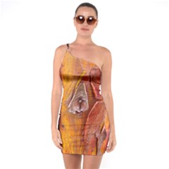 Bark Tree Texture Wood Trunk One Soulder Bodycon Dress by Sapixe