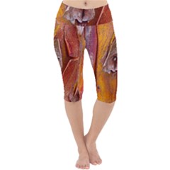 Bark Tree Texture Wood Trunk Lightweight Velour Cropped Yoga Leggings by Sapixe