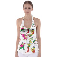 Golfers Athletes The Form Of Babydoll Tankini Top by Sapixe