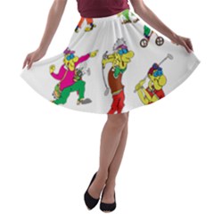 Golfers Athletes The Form Of A-line Skater Skirt by Sapixe