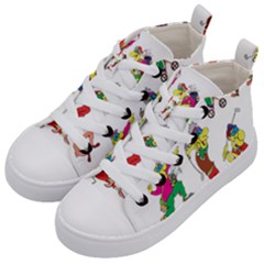 Golfers Athletes The Form Of Kid s Mid-top Canvas Sneakers by Sapixe