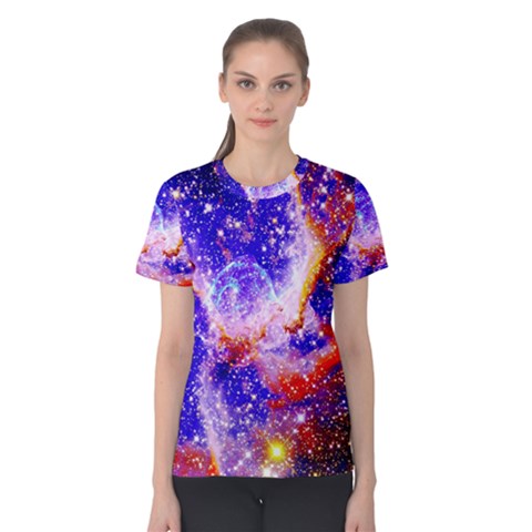 Galaxy Nebula Stars Space Universe Women s Cotton Tee by Sapixe