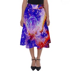 Galaxy Nebula Stars Space Universe Perfect Length Midi Skirt by Sapixe