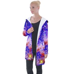 Galaxy Nebula Stars Space Universe Longline Hooded Cardigan