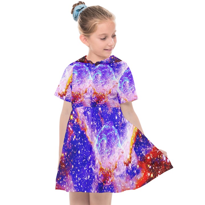 Galaxy Nebula Stars Space Universe Kids  Sailor Dress