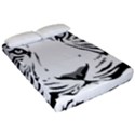 Tiger Black ans white Fitted Sheet (Queen Size) View2