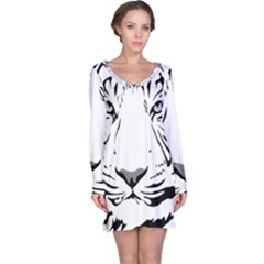 Tiger Black Ans White Long Sleeve Nightdress by alllovelyideas