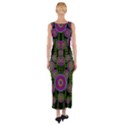 Black Lotus Night In Climbing Beautiful Leaves Fitted Maxi Dress View2