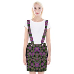 Black Lotus Night In Climbing Beautiful Leaves Braces Suspender Skirt by pepitasart