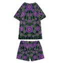 Black Lotus Night In Climbing Beautiful Leaves Kids  Swim Tee and Shorts Set View2